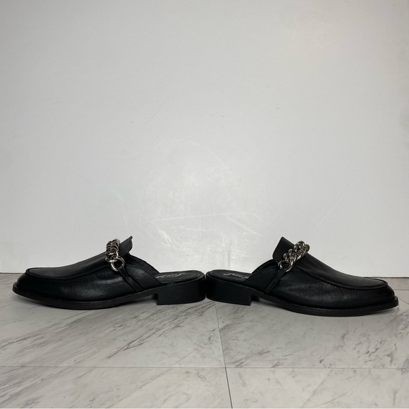 New! Free People Vida Black Leather Mule 10 - Picture 7 of 13
